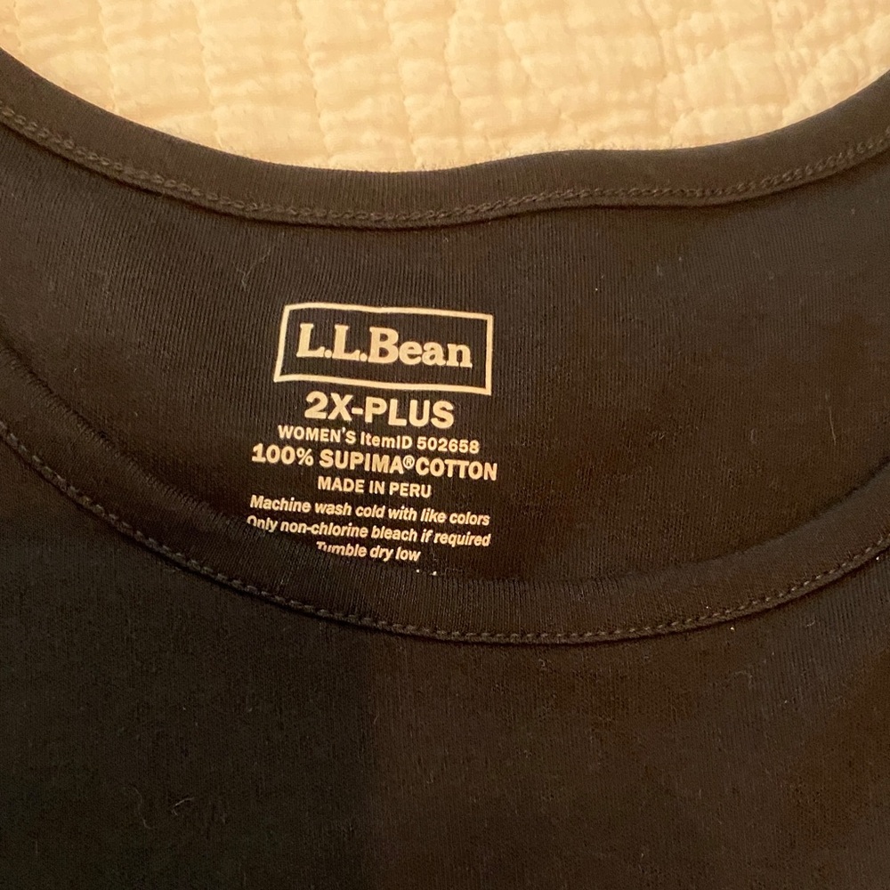 L.L. Bean Women's Tank Tops - set of 3 - Black, Navy Blue, Light Blue -Supima - Picture 5 of 5
